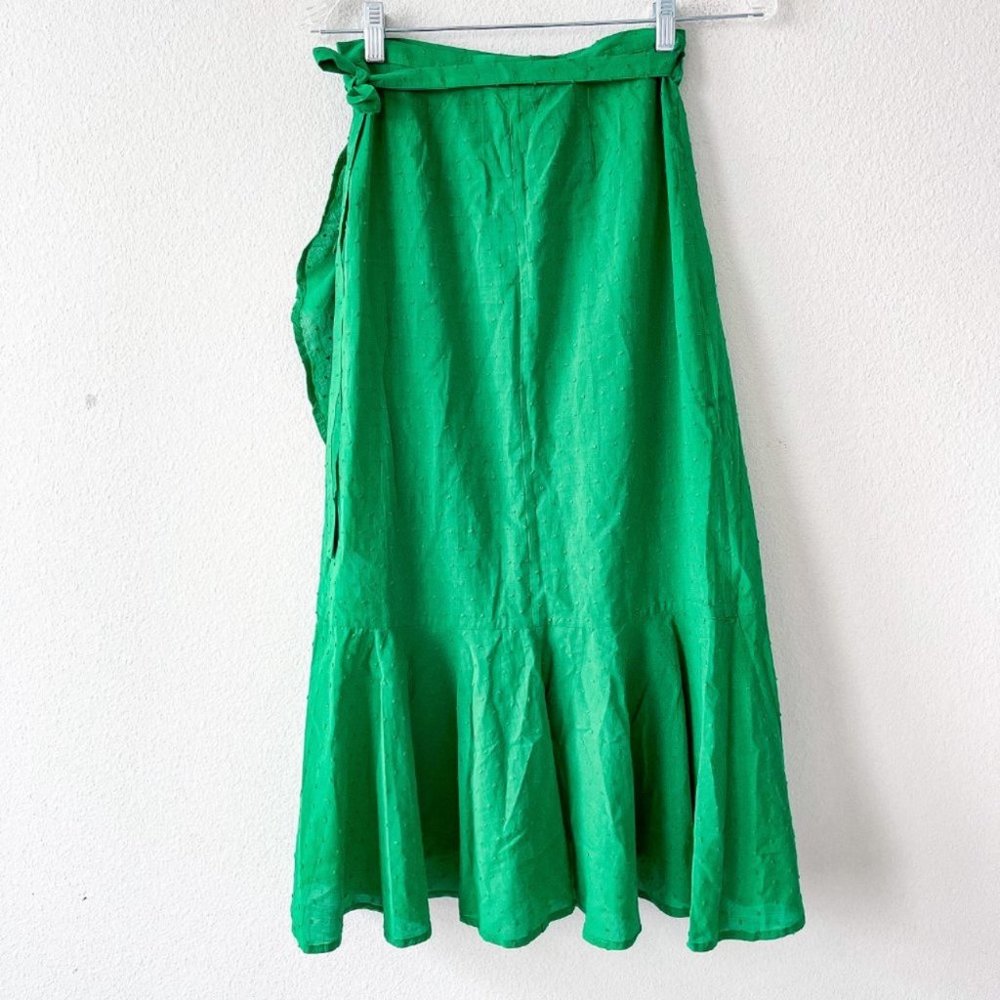 ❤️SOLD❤️Farm Rio Green Boho Swiss Dot Midi Wrap - Picture 3 of 8